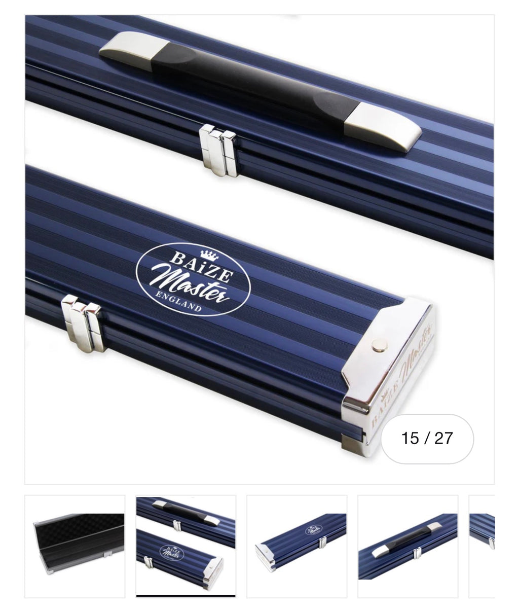 BAIZE MASTER 1PC 3 CUE PRO-LINE ALUMINIUM METAL ENDS CASE
