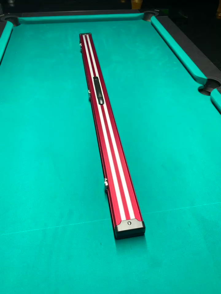 Pro Line Silver Stripe Aliminium 3/4 Cue Case Red